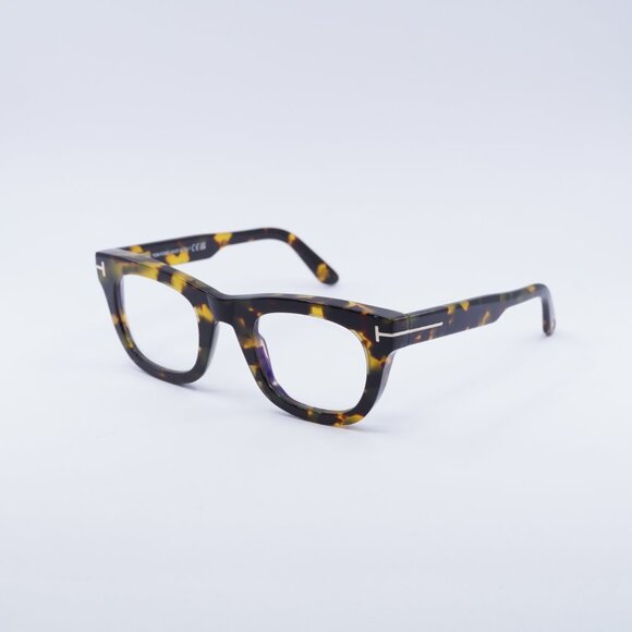 Tom Ford FT5872-B 055 Eyeglasses Havana 48mm Square Frame - Picture 1 of 9